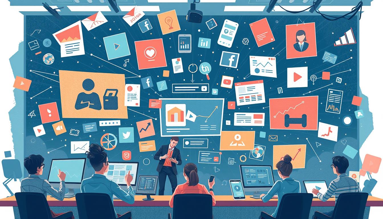 Image of a content marketing strategy in action
