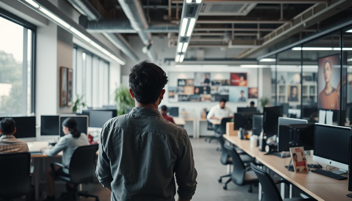 Image of a professional evaluating different ad agencies in Ahmedabad