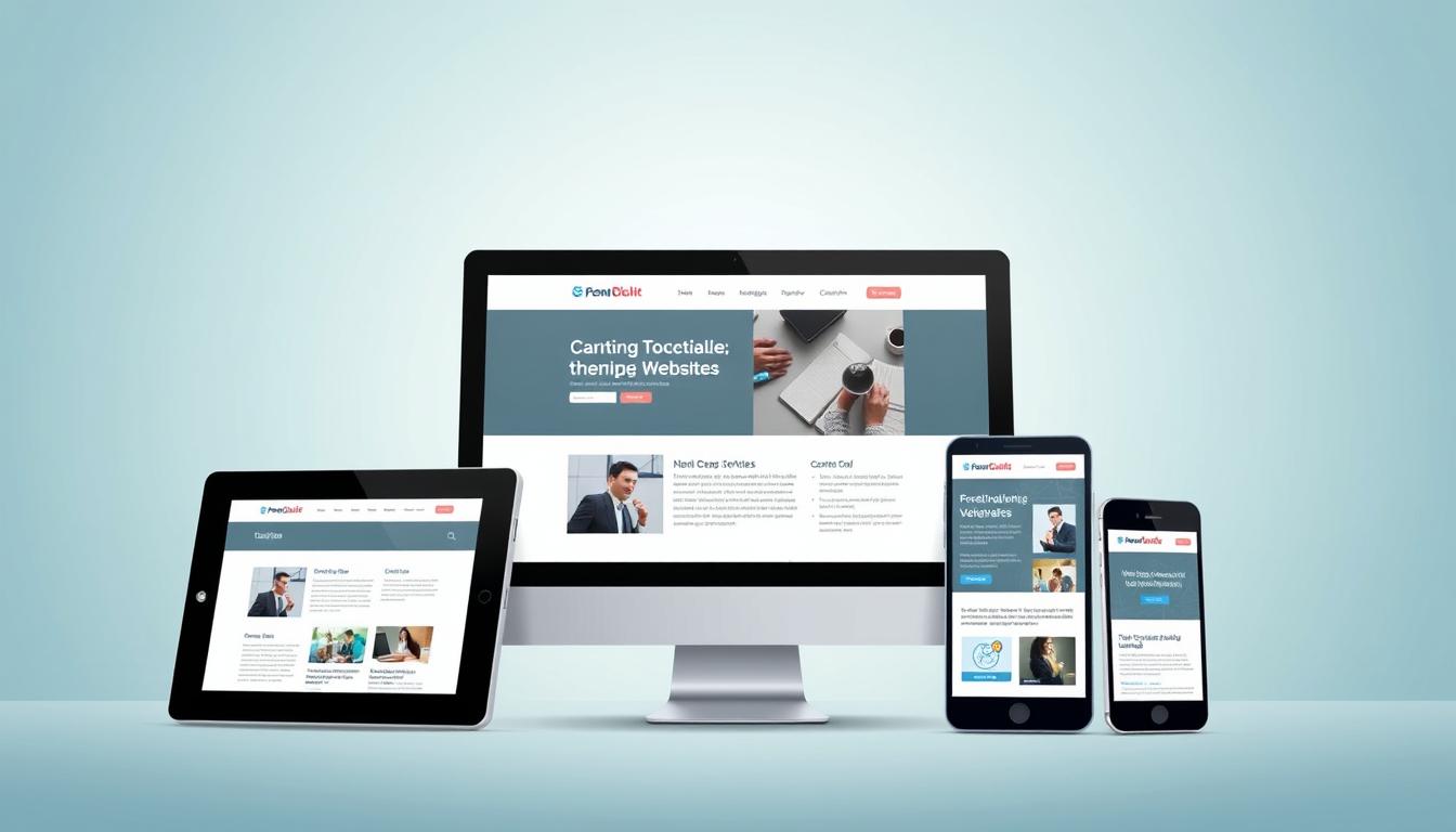 Image of a responsive website on various devices