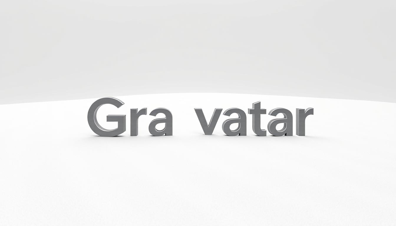 3D text logo of Gravatar used for identity branding in blog comments.