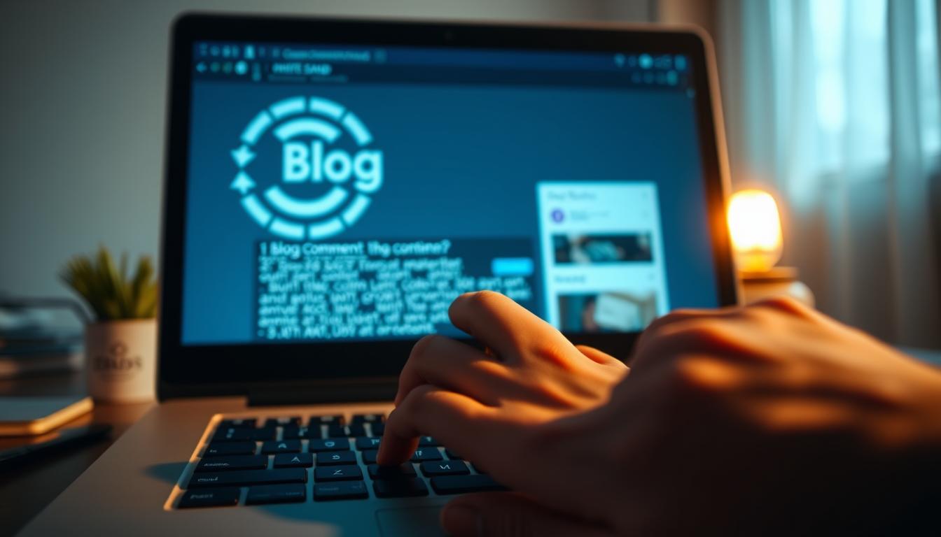Diagram outlining an effective blog commenting strategy for digital marketing.
