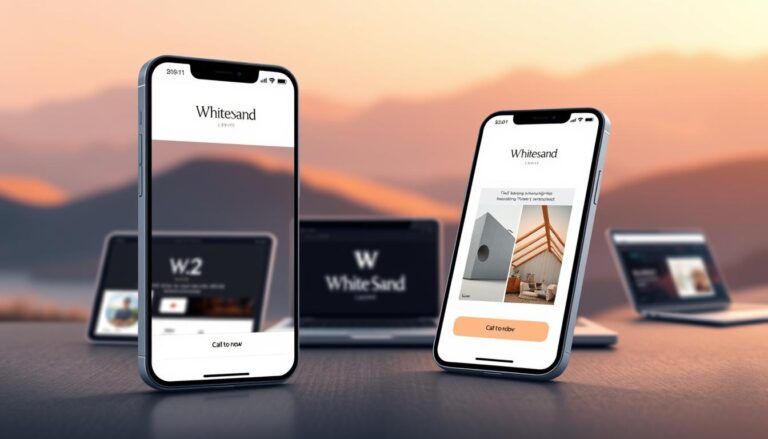 3D illustration showing vibrant email icons and the text "White Sand" for email marketing.