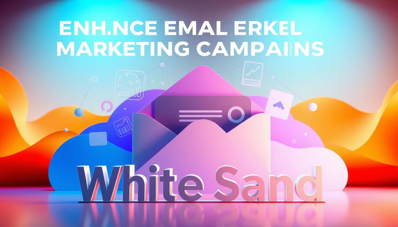 Two smartphones displaying White Sand’s responsive email campaigns on screen.