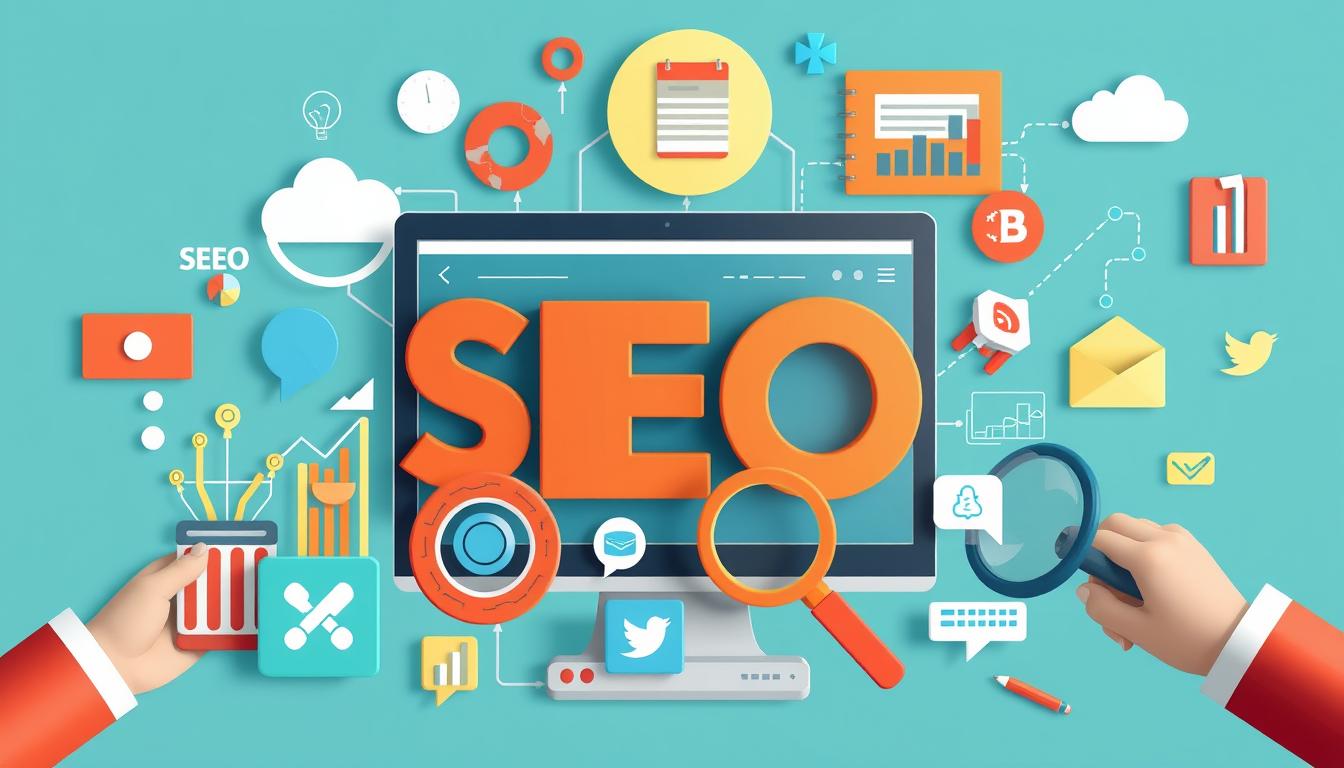 Search engine optimization concept for small businesses