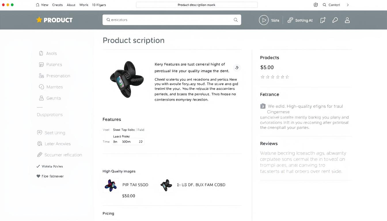 Mock e-commerce product page with White Sand branding and placeholder content on a digital storefront