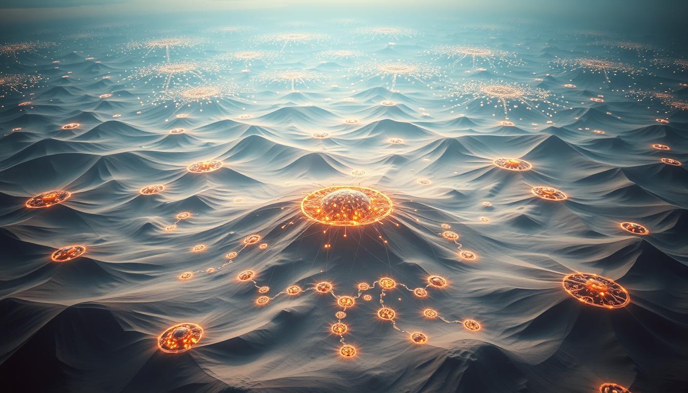 Visual representation of SEO topic clusters and interconnected networks for better search rankings