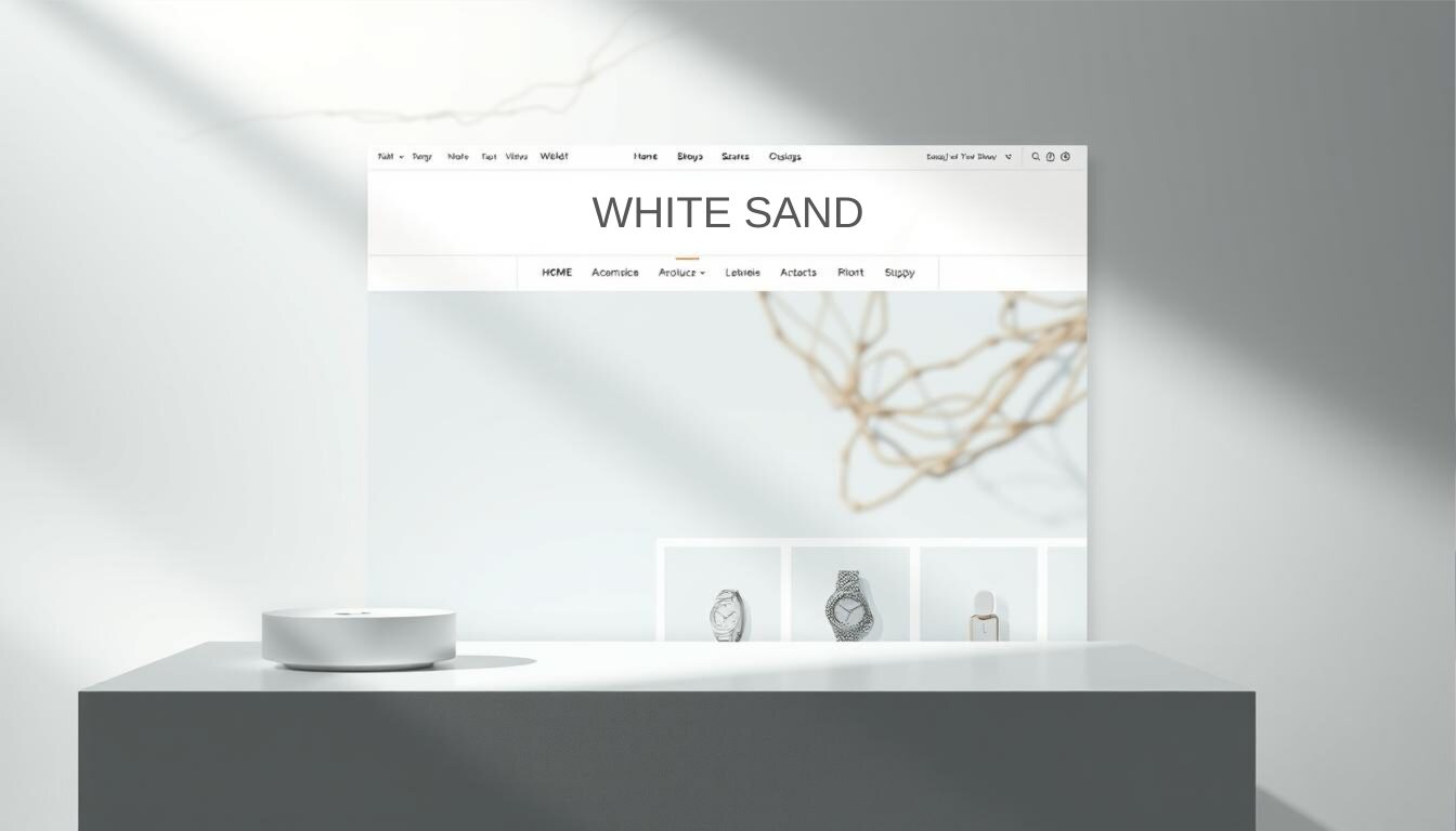 Clean AMP-enabled website design layout by White Sand for SEO optimization
