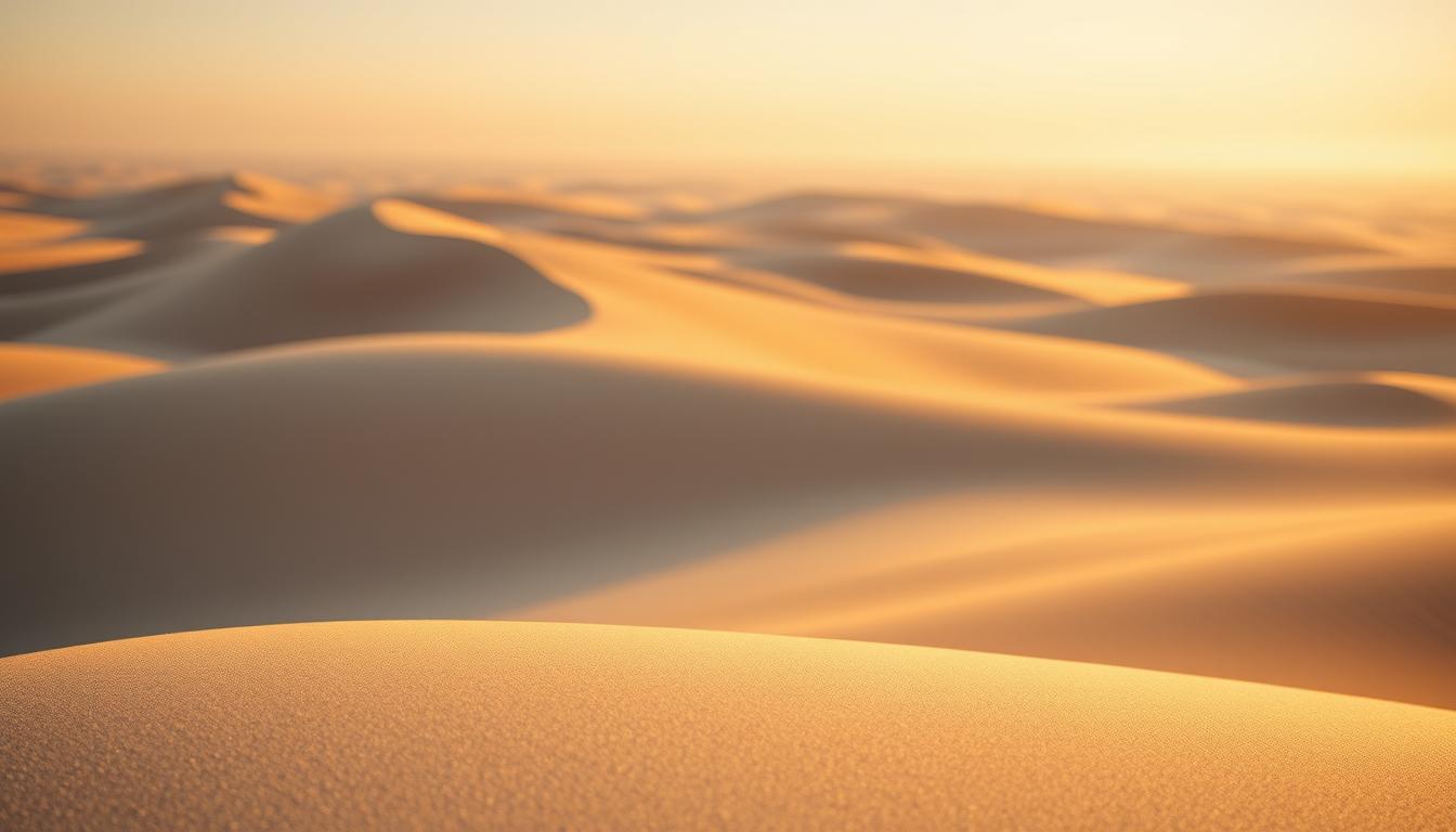 Golden desert dunes at sunset symbolizing organic SEO growth and smooth optimization
