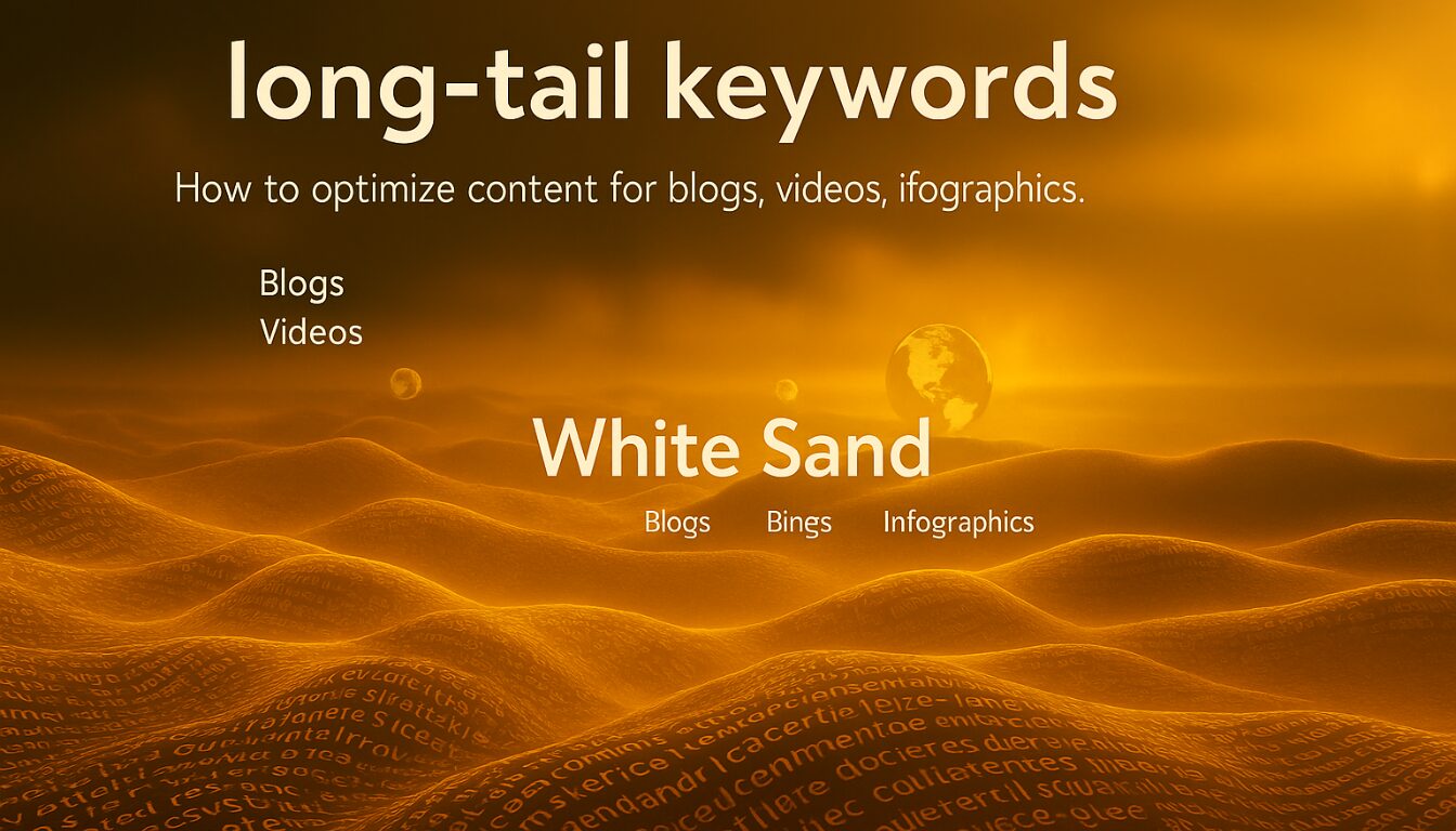 Long-tail keywords optimization guide for blogs, videos, and infographics